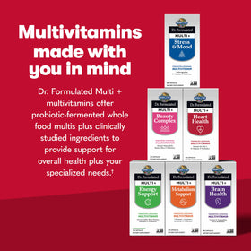 Capsules Garden of Life Multi+ Santé Cardiaque avec un citron en arrière-plan