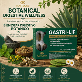 Capsules GASTRI-LIF de NATTULAB sur fond blanc