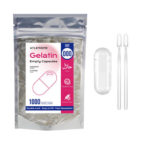 Capsules gélatine vides ATLEMISME Taille 000, paquet de 1000 unités