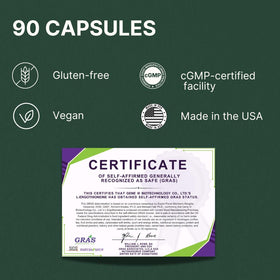 Capsules GENEIII L-Ergothioneine dans la main