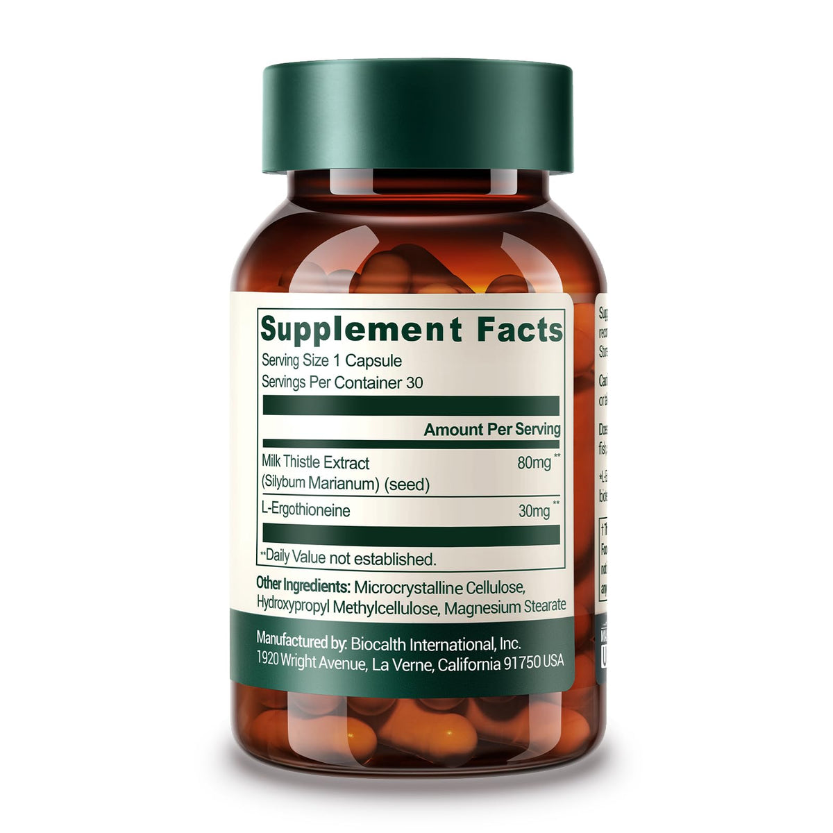 Capsules GENEIII L-Ergothioneine sur une surface blanche