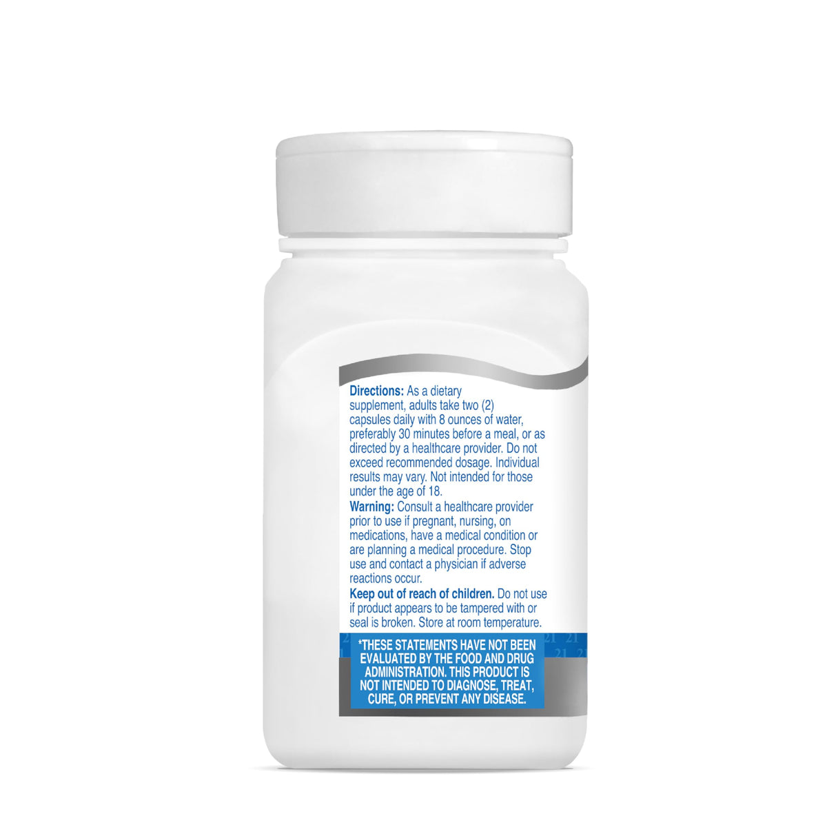 Capsules GLP-1 21st Century avec un verre d'eau