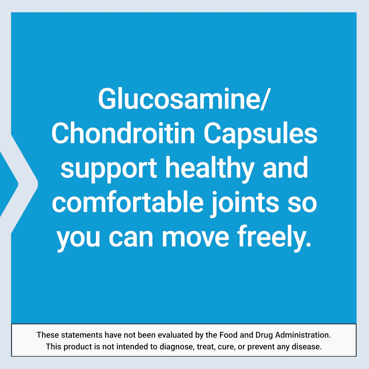 Capsules Glucosamine/Chondroitin Life Extension avec verre d'eau