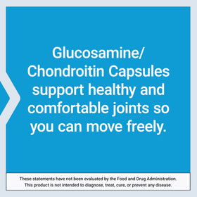 Capsules Glucosamine/Chondroitin Life Extension avec verre d'eau