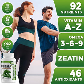 Capsules GreeNatr Moringa Oleifera dans un bol