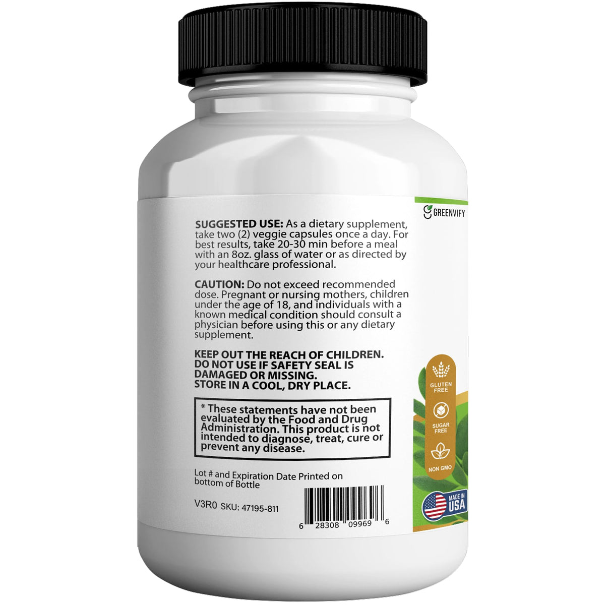 Capsules GREENVIFY Moringa Magic Max 800mg sur une table