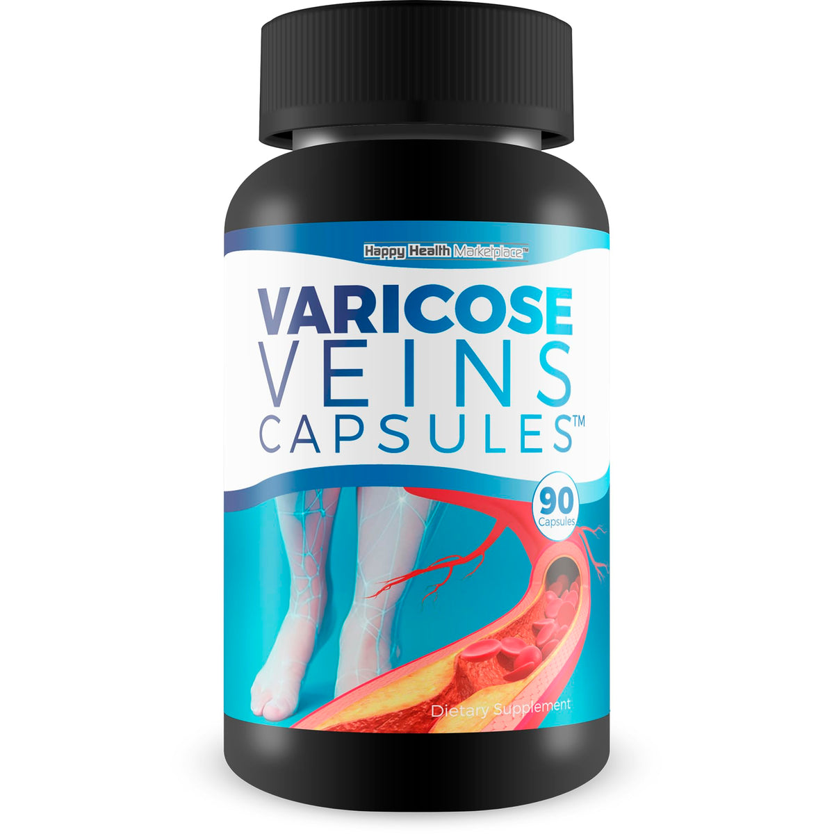 Capsules Happy Health pour veines variqueuses, avant de la boîte