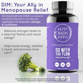 Capsules Happy Healthy Hippie DIM avec verre d'eau