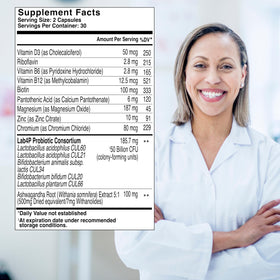 Capsules Health and Her Probiotiques dans leur emballage