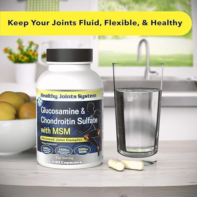 Capsules Healthy Joints System sur une surface blanche