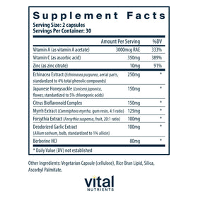 Capsules Herbal Biotic de Vital Nutrients sur fond blanc
