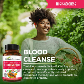 Capsules Herbal Goodness sur un fond neutre