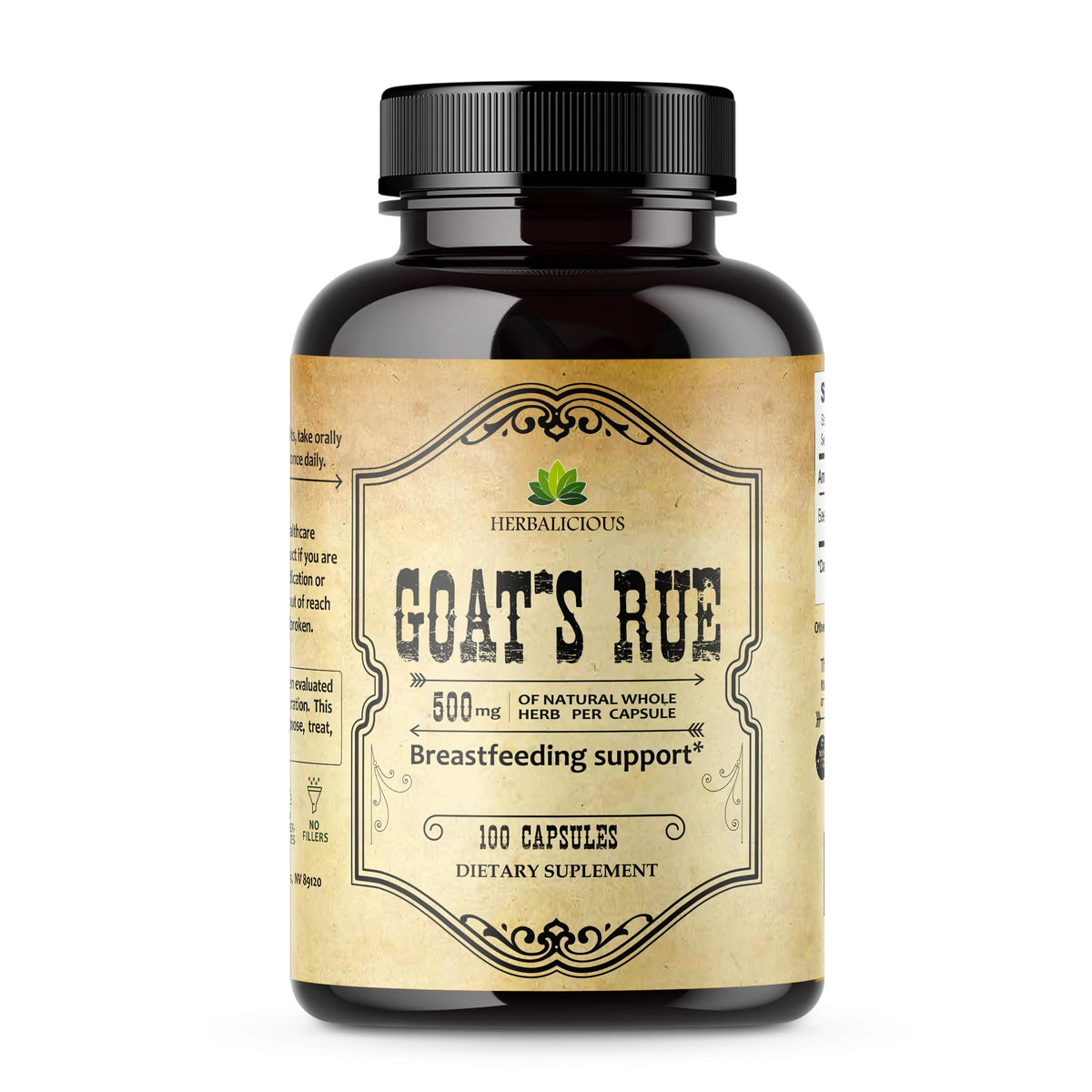 Capsules HERBALICIOUS Rue de Chèvre 1000mg - Vue de face