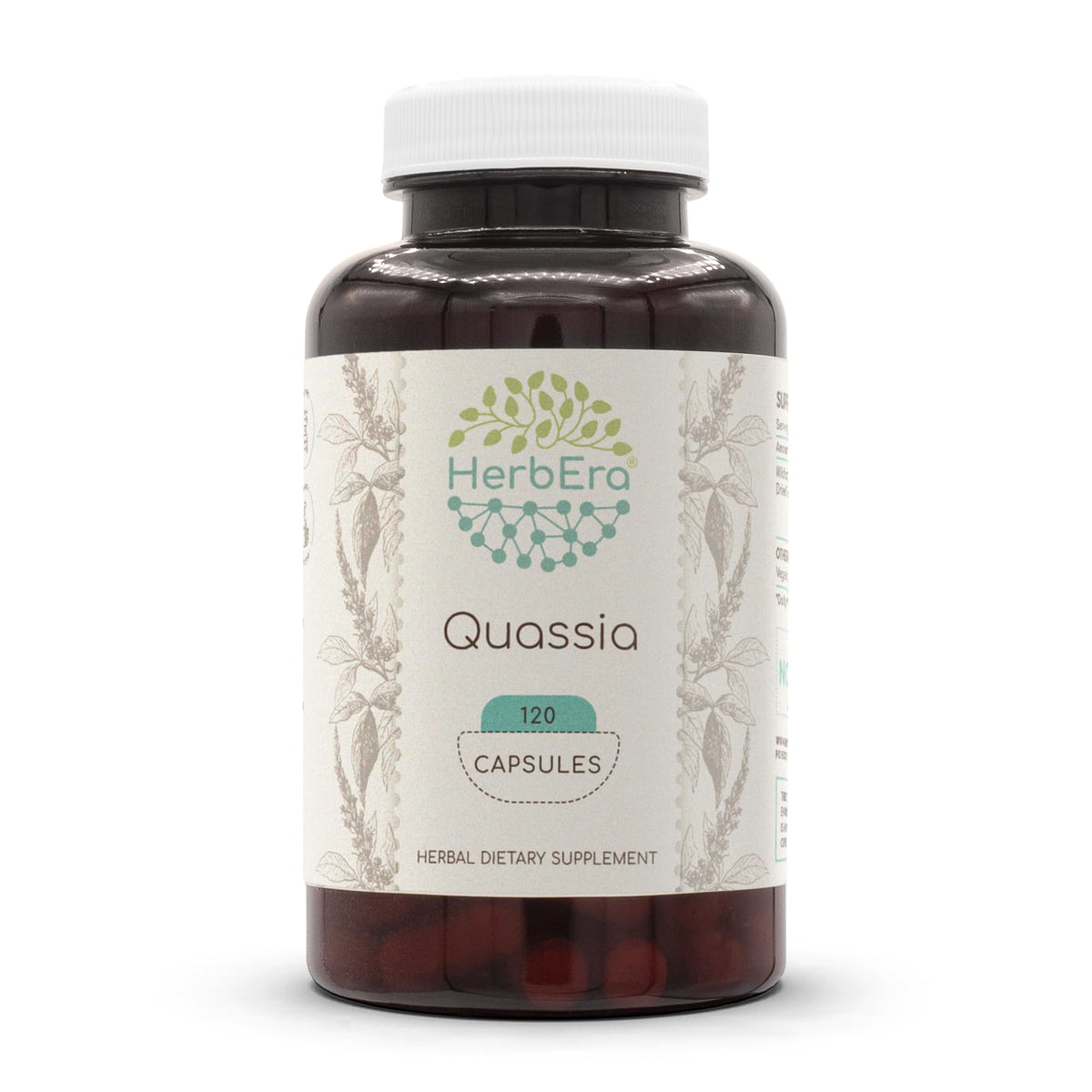 Capsules HerbEra Quassia Amara 120 unités, vue de face