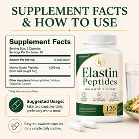 Capsules Herbounty Elastine dans un verre d'eau