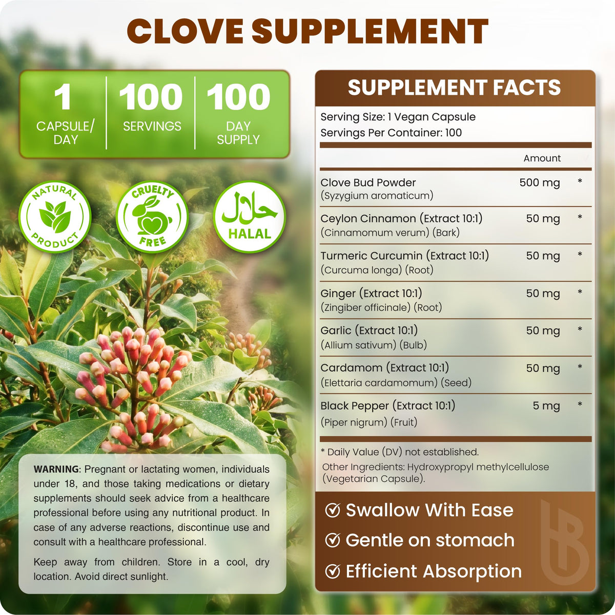 Capsules Herbpy 7 en 1 500 mg dans la main