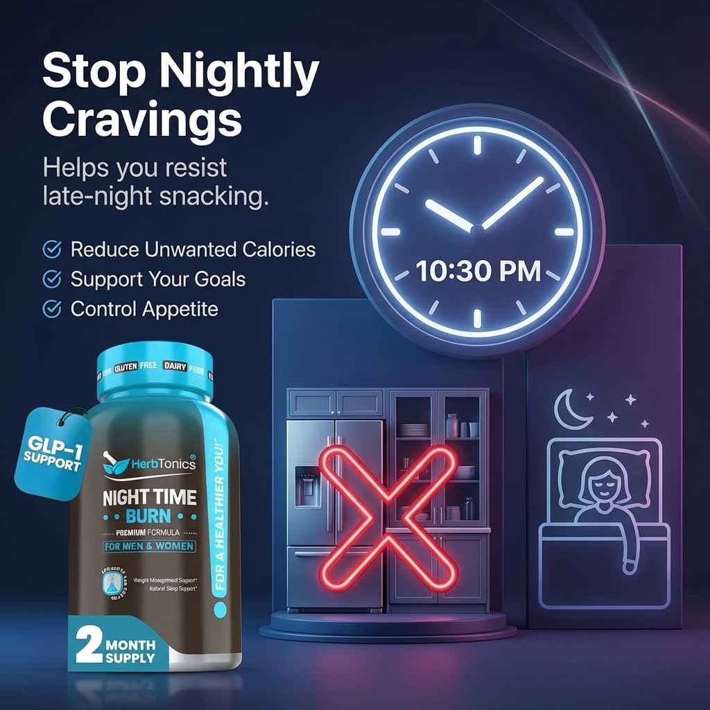 Capsules Herbtonics Nuit et Métabolisme sur une surface blanche