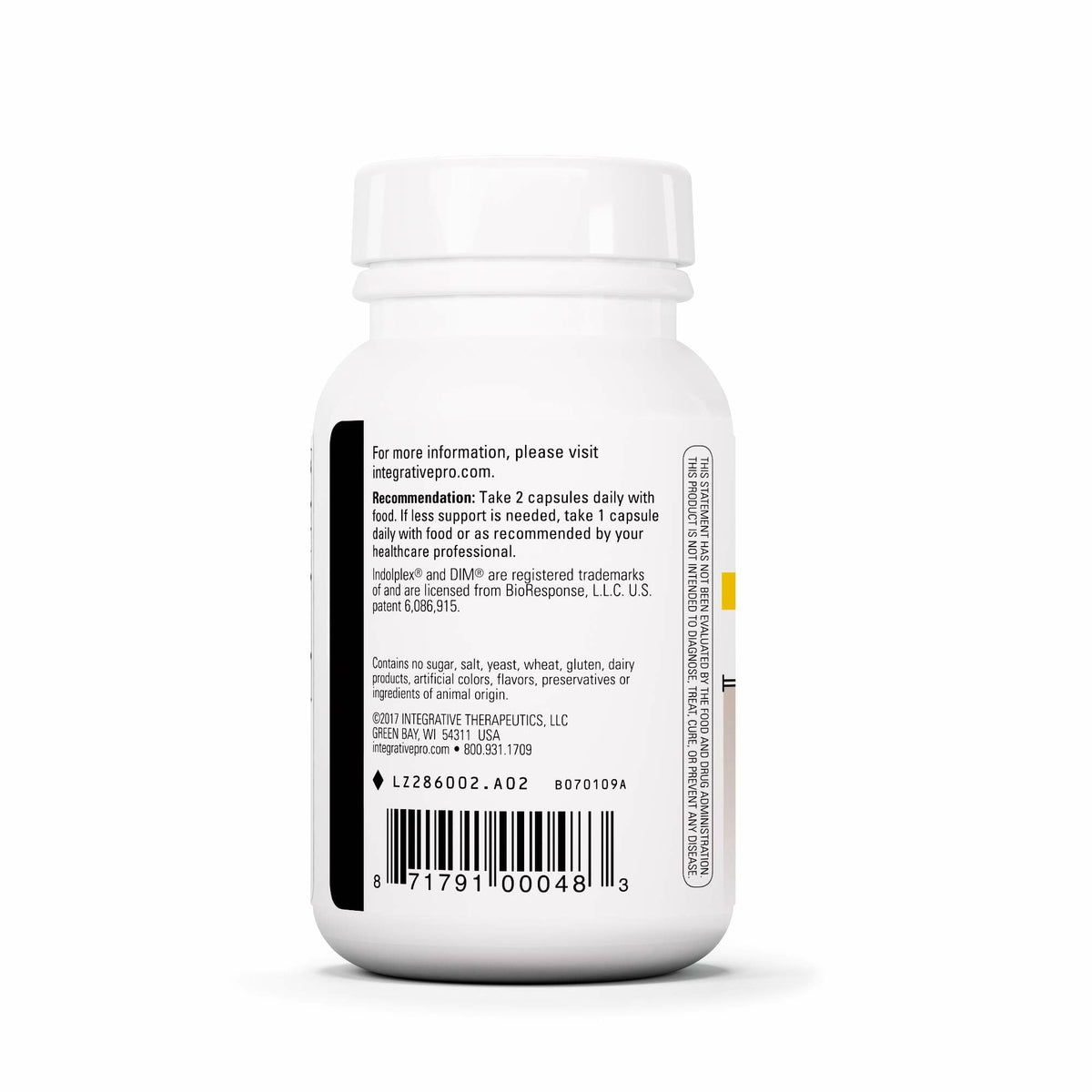 Capsules Indolplex 240mg DIM sur une table