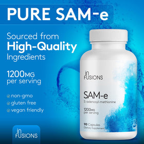 Capsules Infusions International SAM-e sur une surface en bois