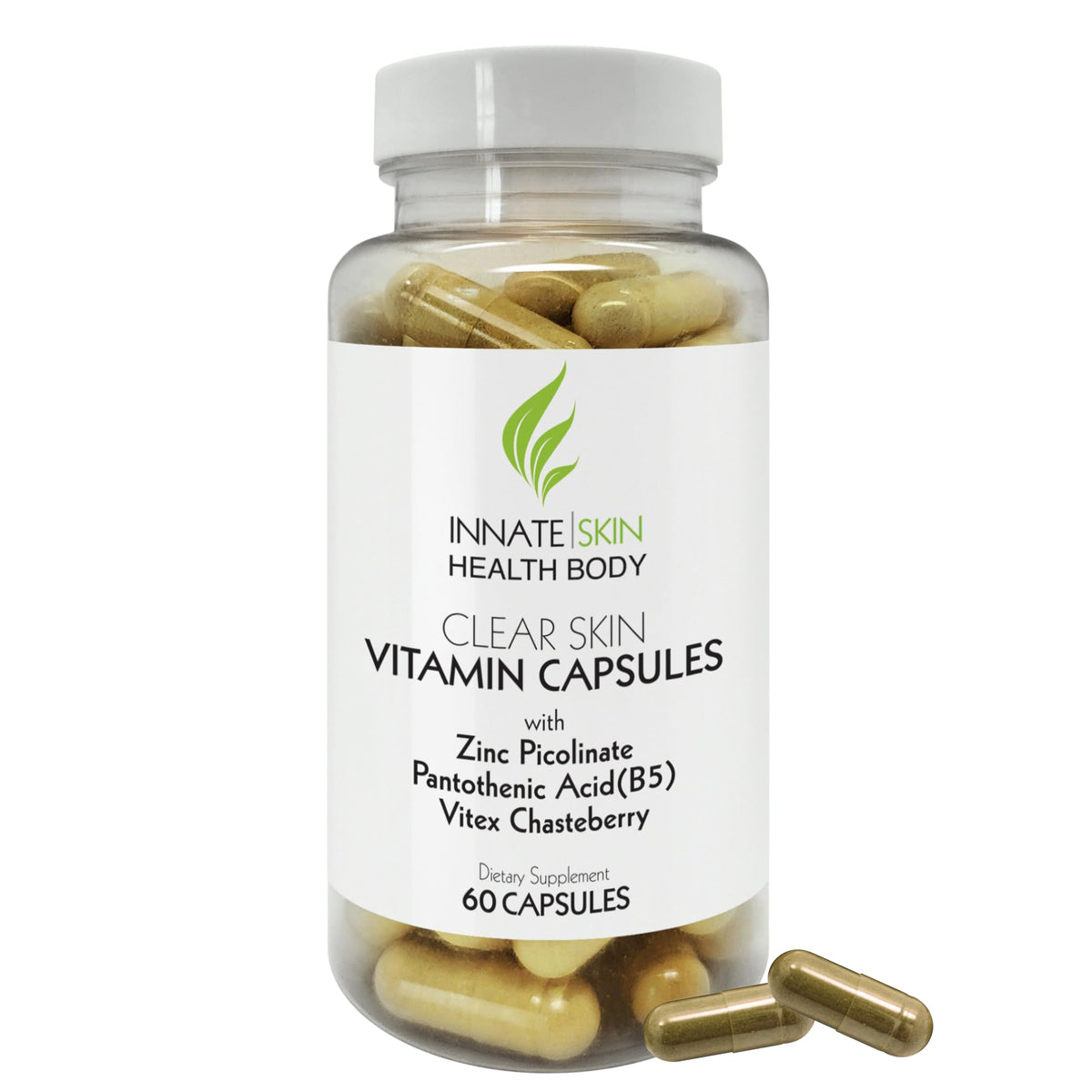 Capsules Innate Skin Compléments Alimentaires Peau Claire 60 unités vue avant