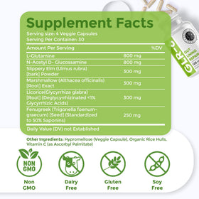 Capsules Intestinal Fortitude GLR-6 sur une surface blanche