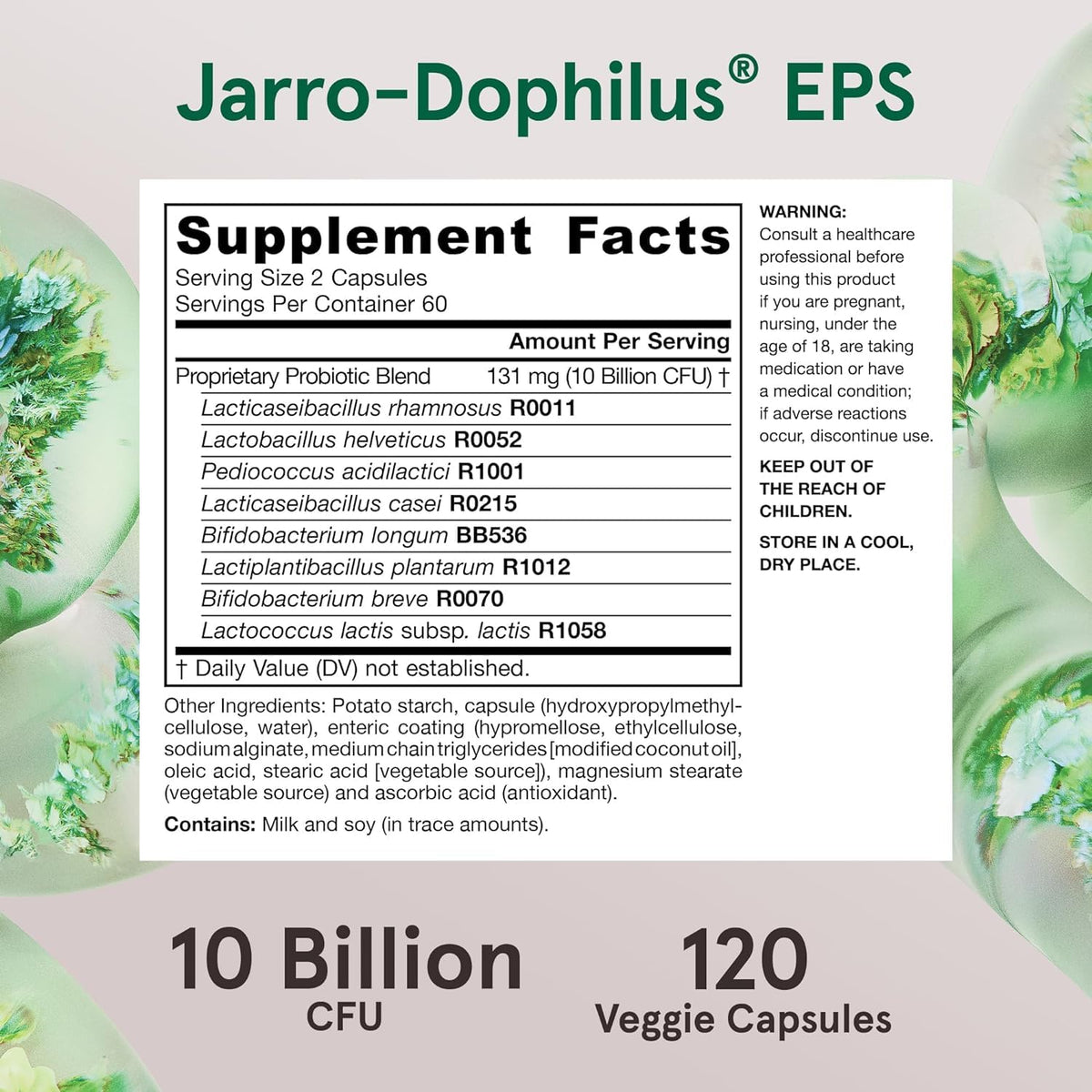 Capsules Jarro-Dophilus dans une main