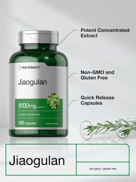 Capsules Jiaogulan Horbäach sur fond naturel
