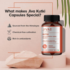 Capsules Jiva Ayurveda Kutki dans la main