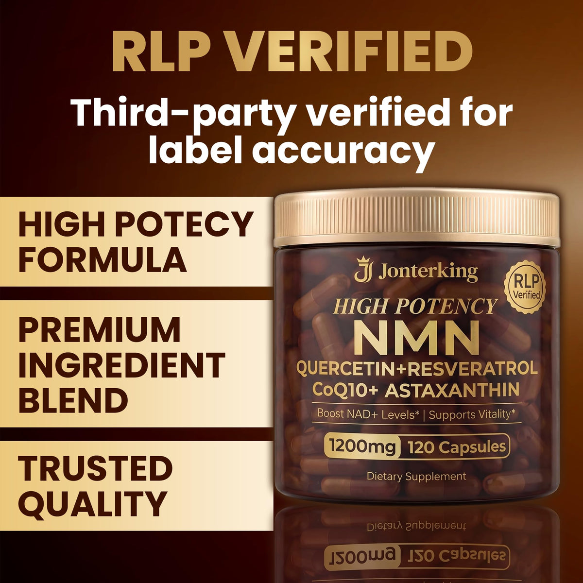 Capsules JonterKing NMN 1200mg dans une main