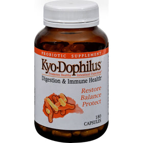 Capsules KYO-DOPHILUS Kyolic sur un fond blanc