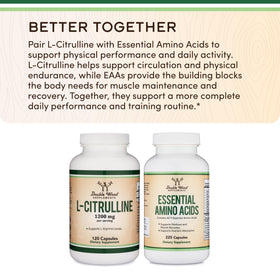 Capsules L-Citrulline sur une surface blanche