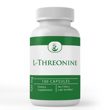 Capsules L-Threonine PURE ORIGINAL INGREDIENTS, vue avant