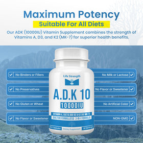 Capsules LifeStrength ADK 10 dans une main