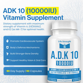 Capsules LifeStrength ADK 10 sur fond blanc