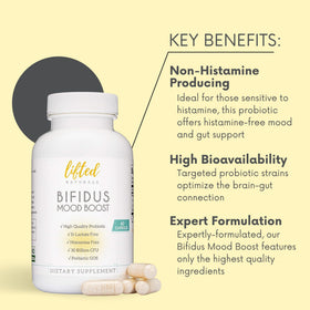 Capsules Lifted Naturals Probiotiques sur fond blanc