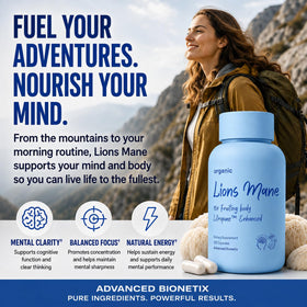 Capsules Lion's Mane Advanced Bionetix dans une main