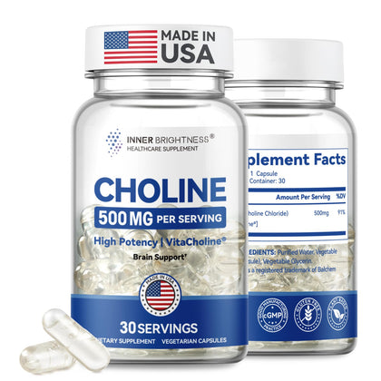 Capsules liquides Inner Brightness Choline 500mg en vue de face
