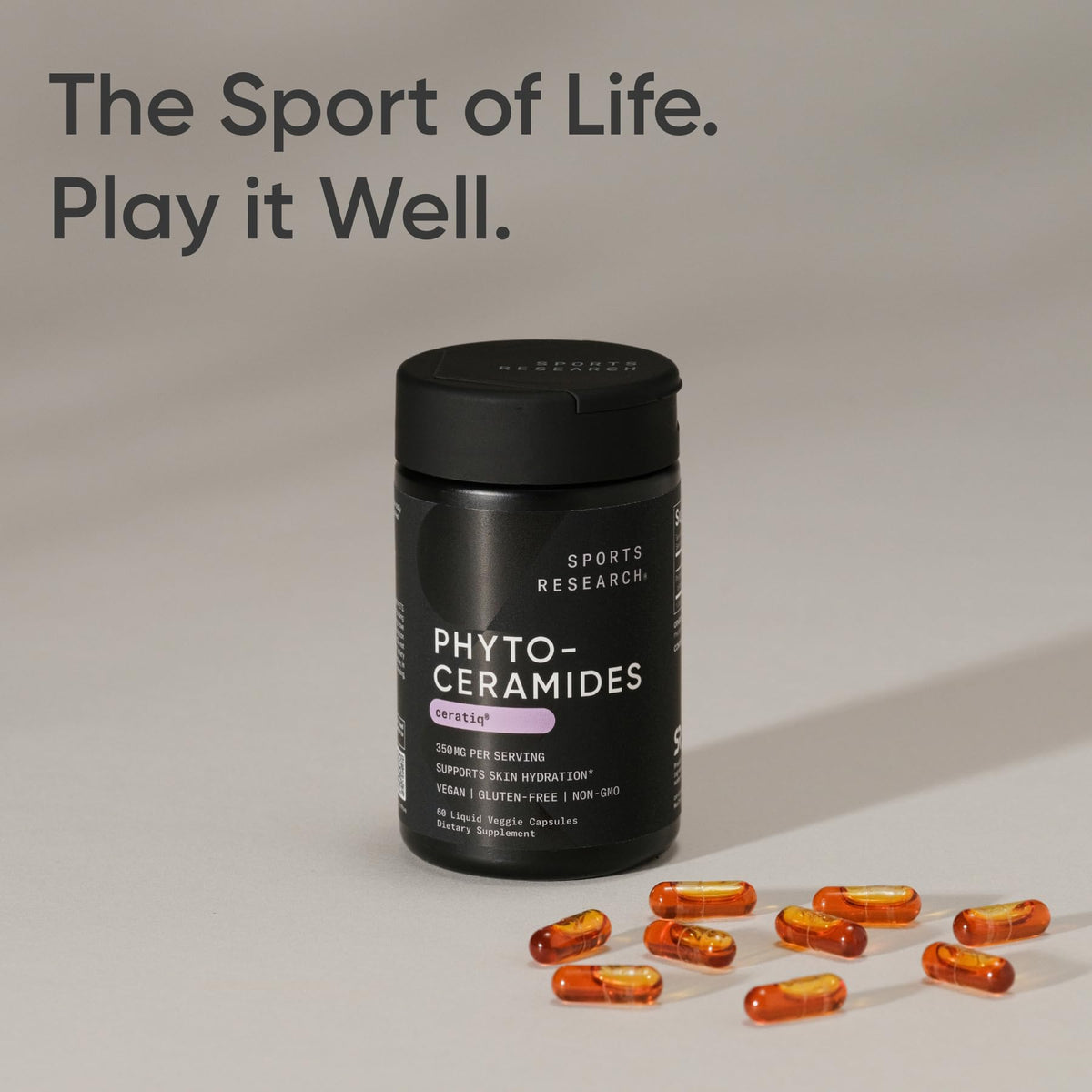 Capsules liquides Phytoceramides Sports Research à côté d'autres suppléments