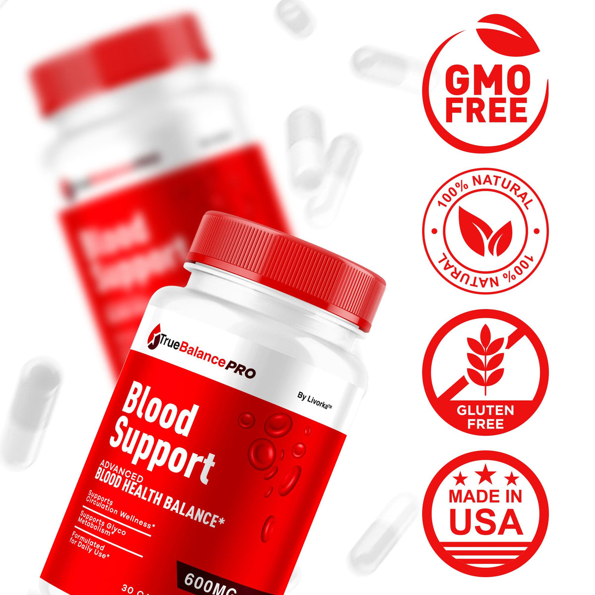 Capsules LIVORKA True Balance Pro sur un fond en bois
