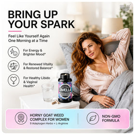 Capsules Lovella Herbal Hot sur une surface blanche