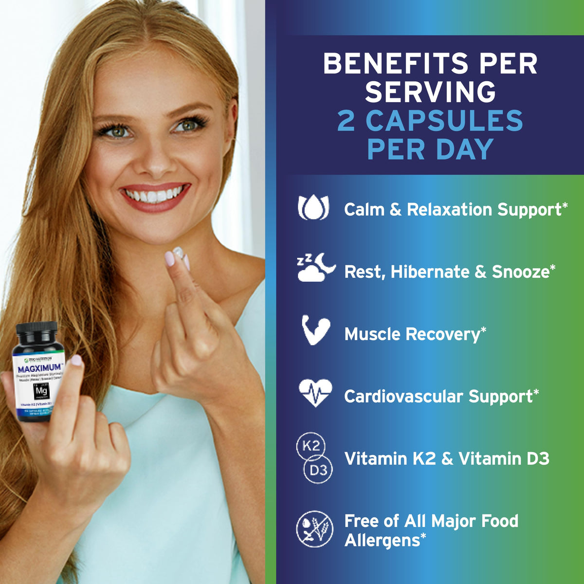 Capsules Magximum de TRIO NUTRITION sur un fond blanc