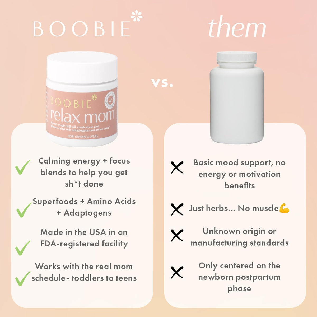 Capsules Mama's Magic Chill Pill de Boobie Brands sur fond blanc