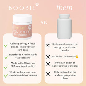 Capsules Mama's Magic Chill Pill de Boobie Brands sur fond blanc