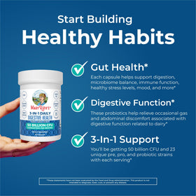 Capsules MARYRUTH'S 3-en-1 Probiotiques dans une main