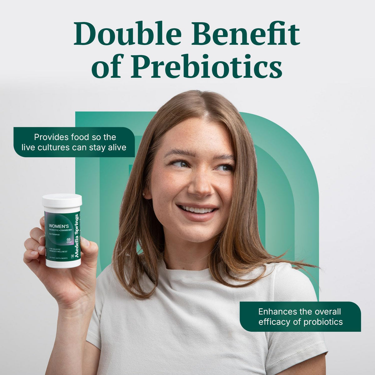 Capsules Medella Naturals Probiotiques Femmes dans un verre