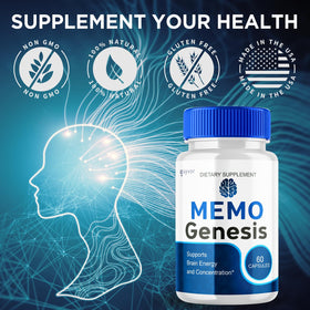 Capsules Memo Genesis Syvor avec des ingrédients naturels en arrière-plan