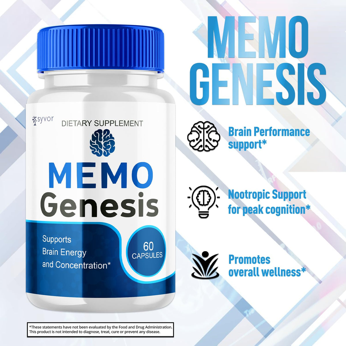 Capsules Memo Genesis Syvor, présentation des capsules sur un fond blanc
