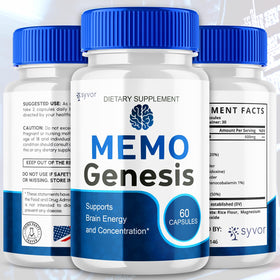 Capsules Memo Genesis Syvor sur une surface en bois, vue de dessus
