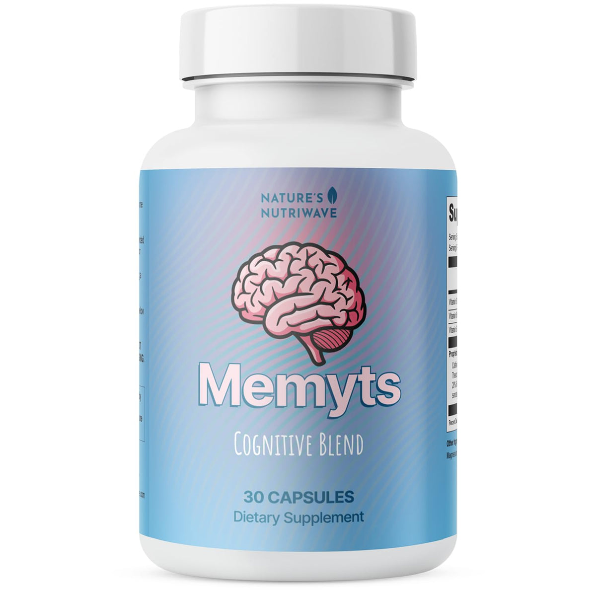Capsules Memyts de vitamines B et extraits végétaux, vue avant