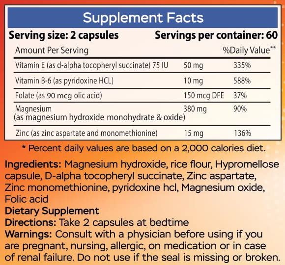Capsules MgSport ZMA prêtes à être prises